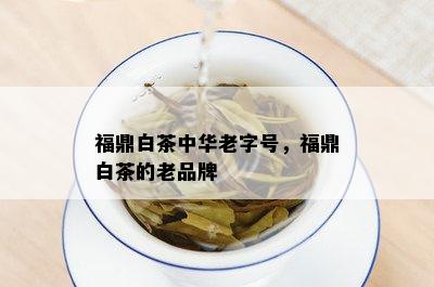 福鼎白茶中华老字号，福鼎白茶的老品牌