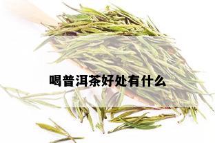 喝普洱茶好处有什么