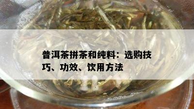 普洱茶拼茶和纯料：选购技巧、功效、饮用方法