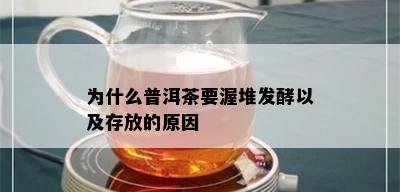 为什么普洱茶要渥堆发酵以及存放的原因