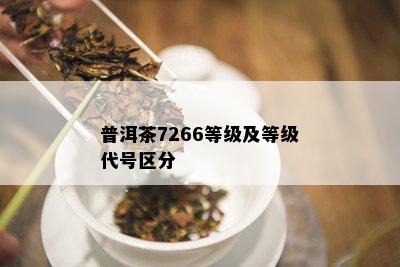 普洱茶7266等级及等级代号区分