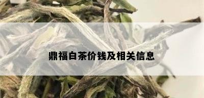 鼎福白茶价钱及相关信息