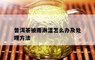 普洱茶被雨淋湿怎么办及处理方法