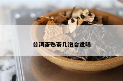 普洱茶熟茶几泡合适喝