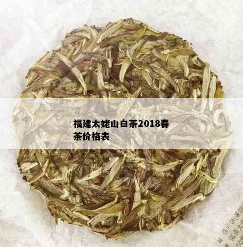 福建太姥山白茶2018春茶价格表