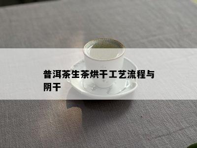 普洱茶生茶烘干工艺流程与阴干