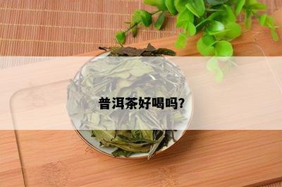 普洱茶好喝吗？