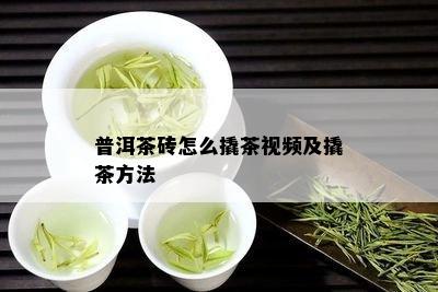 普洱茶砖怎么撬茶视频及撬茶方法