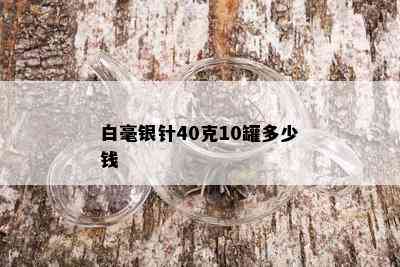 白毫银针40克10罐多少钱