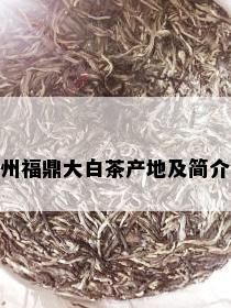 州福鼎大白茶产地及简介