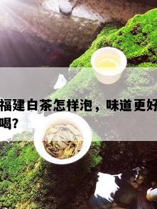 福建白茶怎样泡，味道更好喝？