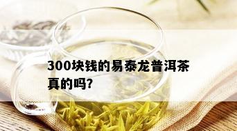 300块钱的易泰龙普洱茶真的吗？