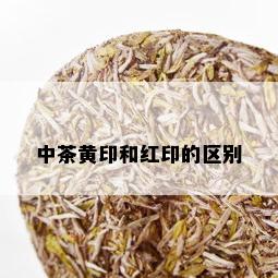 中茶黄印和红印的区别