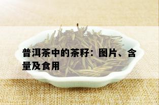 普洱茶中的茶籽：图片、含量及食用