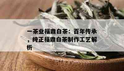 一茶业福鼎白茶：百年传承，纯正福鼎白茶制作工艺解析