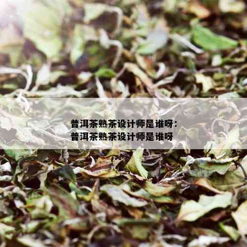 普洱茶熟茶设计师是谁呀：普洱茶熟茶设计师是谁呀