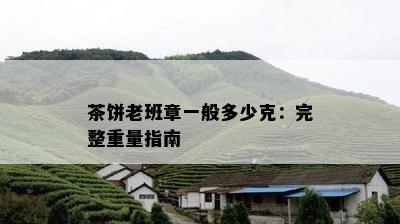 茶饼老班章一般多少克：完整重量指南