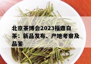 北京茶博会2023福鼎白茶：新品发布、产地考察及品鉴