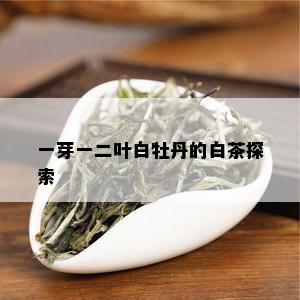 一芽一二叶白牡丹的白茶探索