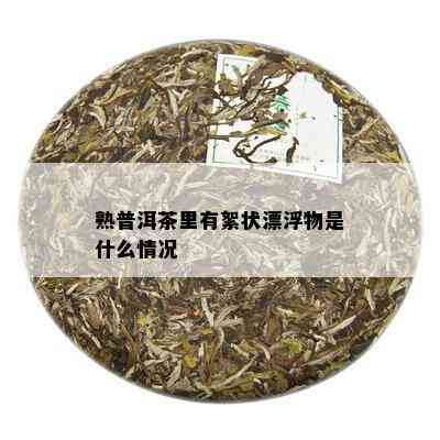 熟普洱茶里有絮状漂浮物是什么情况