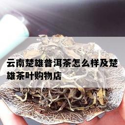 云南楚雄普洱茶怎么样及楚雄茶叶购物店