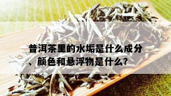 普洱茶里的水垢是什么成分、颜色和悬浮物是什么？