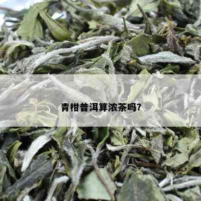 青柑普洱算浓茶吗？