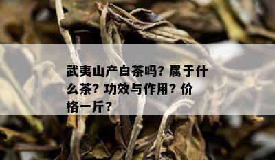 武夷山产白茶吗? 属于什么茶? 功效与作用? 价格一斤?