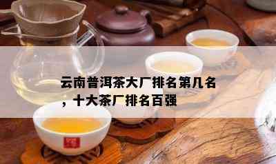 云南普洱茶大厂排名第几名，十大茶厂排名百强