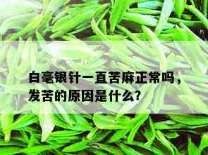 白毫银针一直苦麻正常吗，发苦的原因是什么？