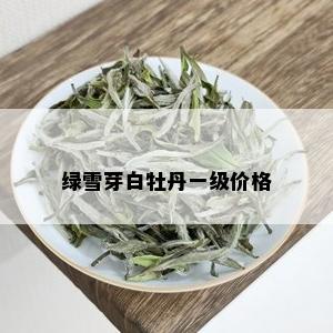 绿雪芽白牡丹一级价格