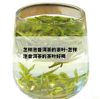 怎样泡普洱茶的茶叶-怎样泡普洱茶的茶叶好喝