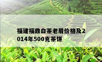 福建福鼎白茶老眉价格及2014年500克茶饼