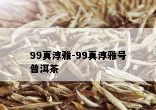 99真淳雅-99真淳雅号普洱茶