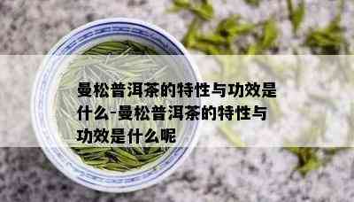 曼松普洱茶的特性与功效是什么-曼松普洱茶的特性与功效是什么呢