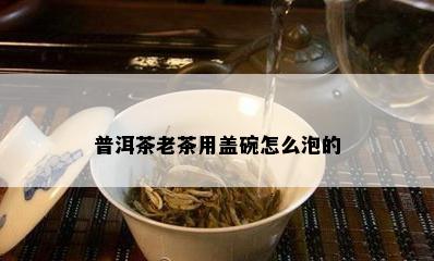 普洱茶老茶用盖碗怎么泡的