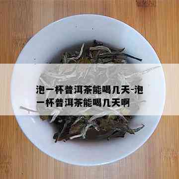 泡一杯普洱茶能喝几天-泡一杯普洱茶能喝几天啊