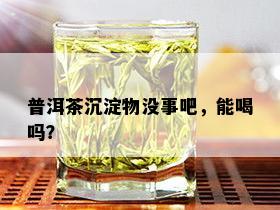 普洱茶沉淀物没事吧，能喝吗？