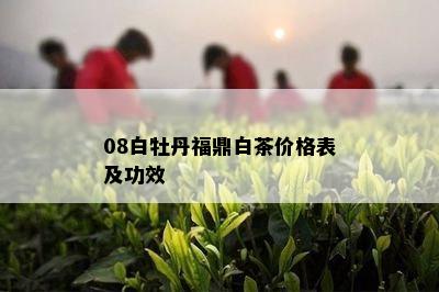 08白牡丹福鼎白茶价格表及功效