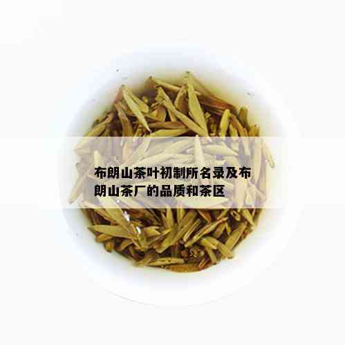 布朗山茶叶初制所名录及布朗山茶厂的品质和茶区