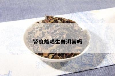 肾炎能喝生普洱茶吗