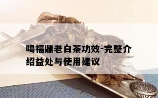 喝福鼎老白茶功效-完整介绍益处与使用建议