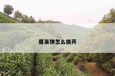 眉茶饼怎么撬开