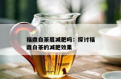 福鼎白茶眉减肥吗：探讨福鼎白茶的减肥效果