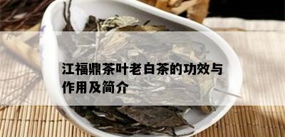 江福鼎茶叶老白茶的功效与作用及简介