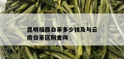 昆明福鼎白茶多少钱及与云南白茶区别查询