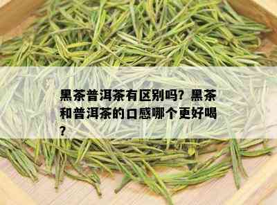 黑茶普洱茶有区别吗？黑茶和普洱茶的口感哪个更好喝？