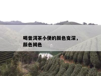 喝普洱茶小便的颜色变深，颜色褐色