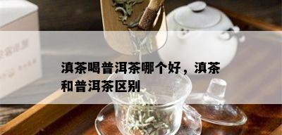 滇茶喝普洱茶哪个好，滇茶和普洱茶区别