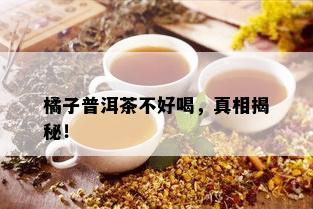 橘子普洱茶不好喝，真相揭秘！